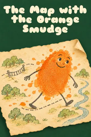 Cover of the picture book The Map with the Orange Smudge