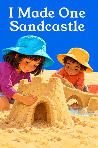 Cover of the picture book I Made One Sandcastle