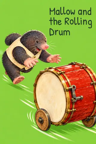 Cover of the picture book Mallow and the Rolling Drum