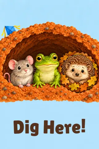 Cover of the picture book Dig Here!