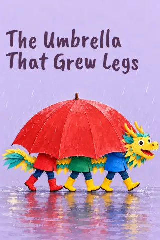 Cover of the picture book The Umbrella That Grew Legs