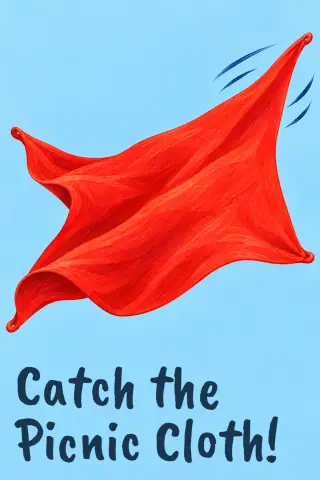 Cover of the picture book Catch the Picnic Cloth!
