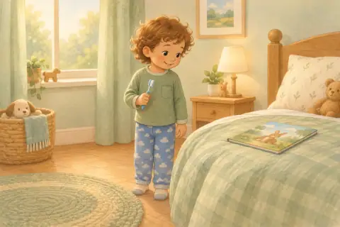 First teeth, then story, a picture routine chart