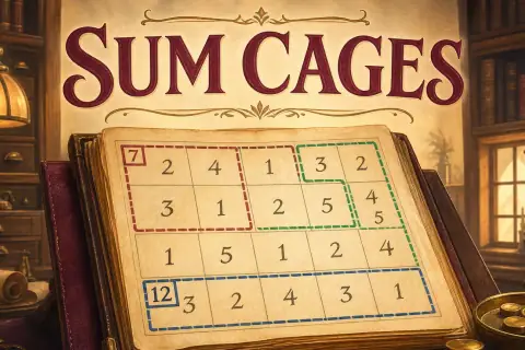 Sum Cages, a game on Philomathia