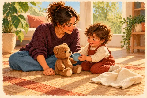 Teddy morning, from the activity pack Toddler home stories