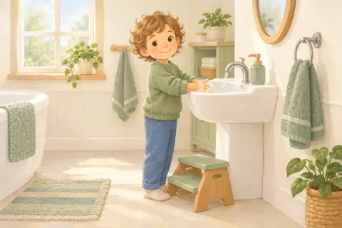 Using the toilet, a picture routine chart